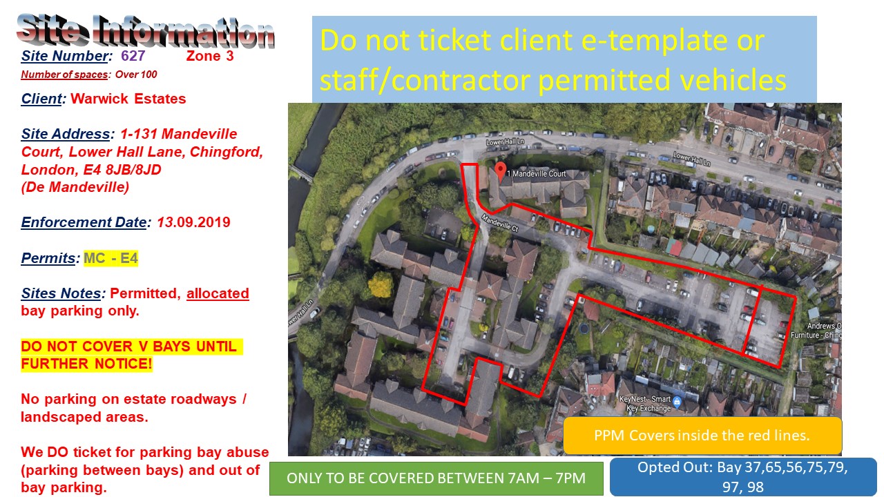 1131 De Mandeville Court, Lower Hall Lane, Chingford, London E4 8JB/8JD Property Parking Portal